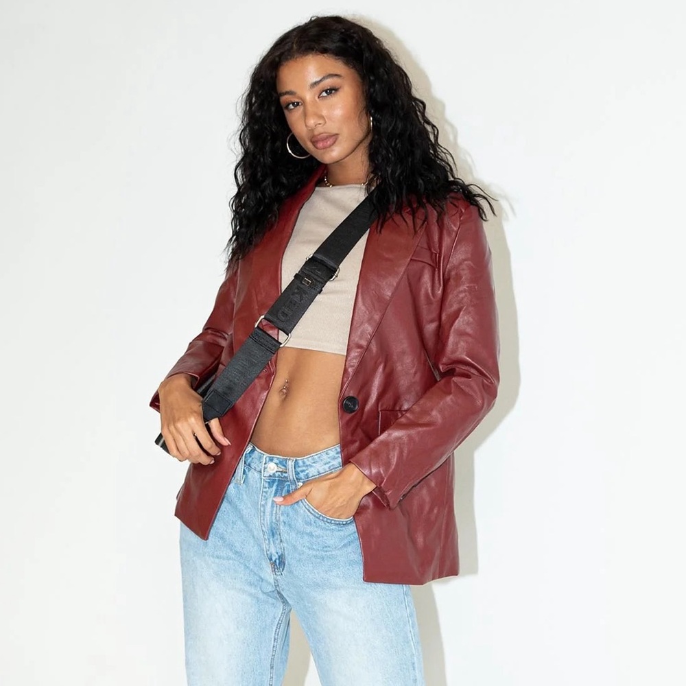 Princess Polly Jocelyn Faux Leather Blazer